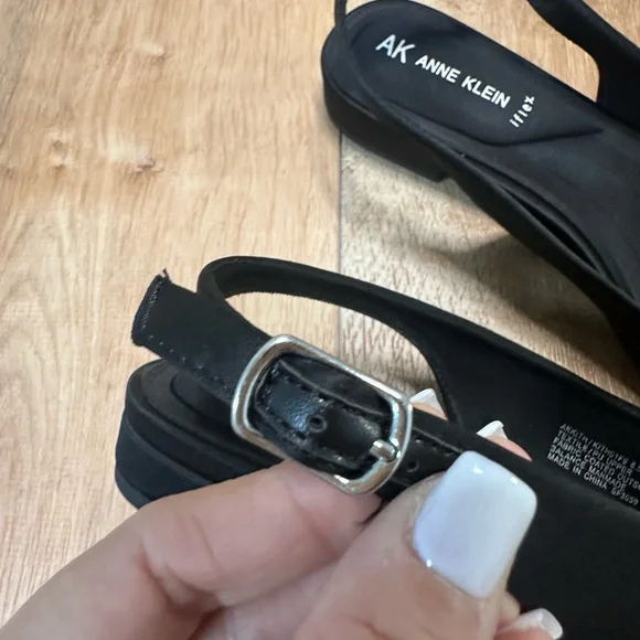 Anne Klein Black Heels with Crystal Embellishments - Picture 12 of 16